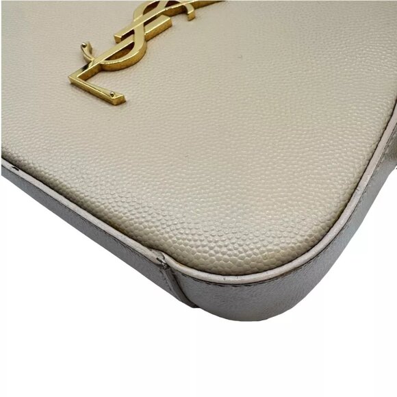 Authentic SAINT LAURENT Camera Bag Mini Shoulder Bag Ivory Leather #36634822 - Picture 11 of 12